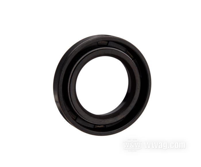 Wellendichtring von James Gaskets; für Radnabe; passend für K-Modell und Sportster 1955-1972 hinten, Big Twin 1967-1972 vorne und hinten, Sidecar 1967-1979; Gummi / Stahl; Montageposition: rechts; ID x AD: 22.2 x 34.9 mm, 6.35 mm stark; ersetzt OEM HD 41210-55; Bruttogewicht: 7 g