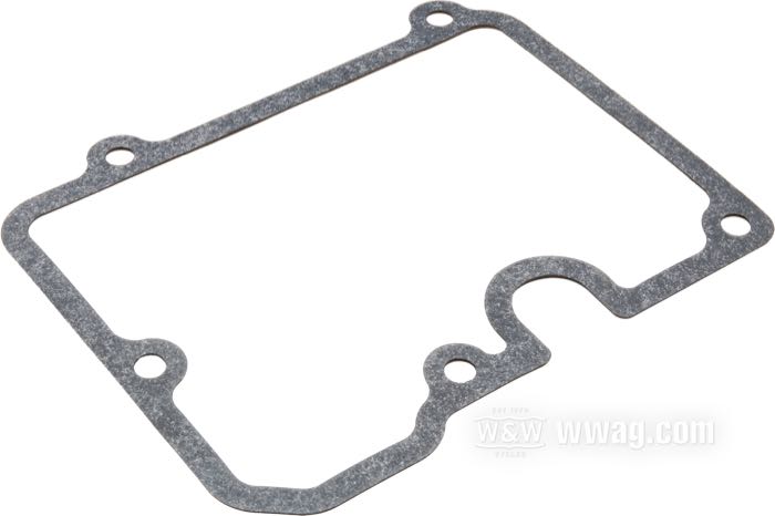 Gasket by James Gaskets; for Top cover / Transmission; fits 5 speed Big Twin 1980-1985; paper; replaces OEM HD 34904-79; gross weight: 10 g