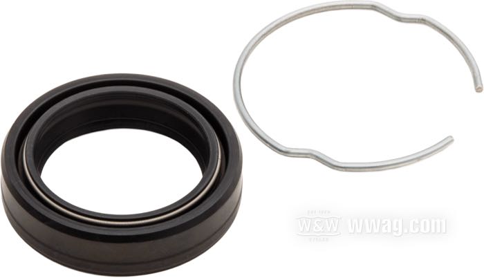Joint spi de James Gaskets; pour Tubes de fourche; adaptable à FX,FXR et Sportster 1984-1987; avec fourche Showa 35 mm; caoutchouc / acier; Ø int. x Ø ext.: 35 x 48.4 mm, grosseur: 11 mm; remplace OEM HD 45387-83; poids brut: 10 g