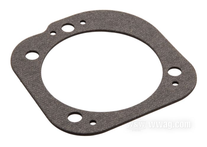 Guarnizione di James Gaskets; per Filtro aria / Carburatore a farfalla / Corpo farfalla; atto per Big Twin modelli HDI 1995-1998 (Softail HDI →1999), tutte Dyna 1999-2003, tutte Touring 1999-2001, Softail e Touring modelli per California 2000-2006, Sportster HDI ecc. modelli svizzeri 1995-1996, Sportster modelli HDI 1997-2003, tutte Sportster 2004-2020 (ecc. XR1200X); carta; rimpiazza OEM HD 29062-95; peso lordo: 10 g