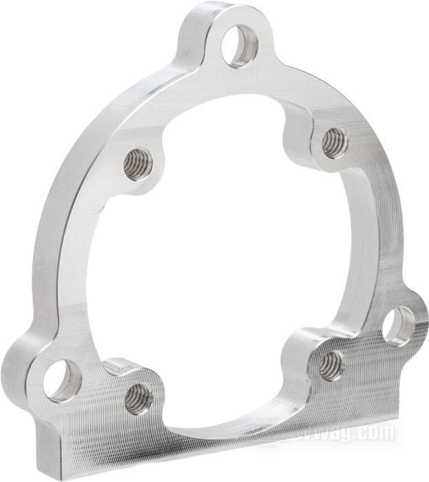 Adaptador de Bates; para Tapas carburador Linkert en S&S Super E y G; aluminio, acabado de máquina; espesor: 8 mm; España; peso bruto: 22 g