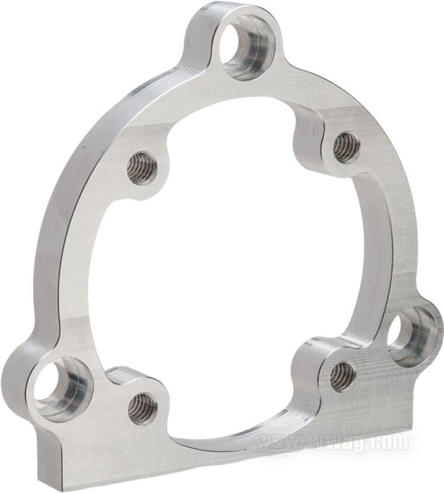 Adaptador de Bates; para Tapas carburador Linkert en S&S Super E y G; aluminio, acabado de máquina; espesor: 8 mm; España; peso bruto: 22 g