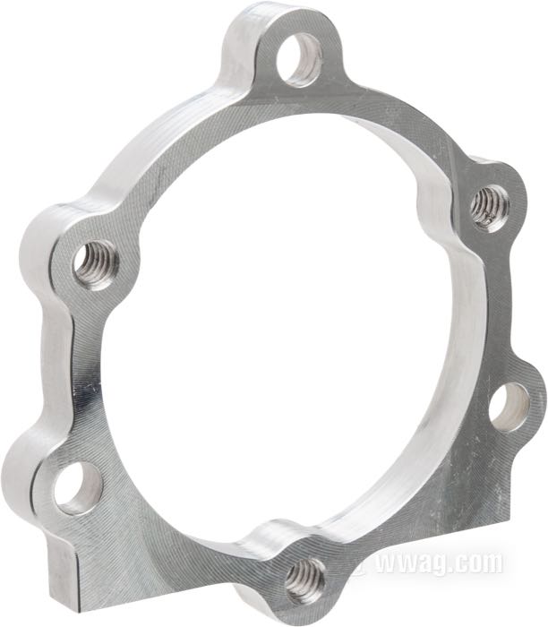 Adapter by Bates; for S&S Super E/G carburetors; billet aluminum, machined finish; thickness: 8 mm; thread: 1/4”-20; Spain; gross weight: 26 g