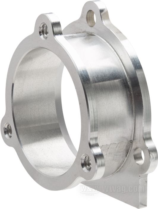 Adapter von Bates; für S&S Super E/G Vergaser; für ovale Luftfilter und andere Lufis mit Tillotson, Bendix oder Keihin (außer CV) Lochmuster; Billet-Aluminium, satiniert; Länge: 1”; Stärke: 25 mm; Spanien; Bruttogewicht: 50 g
