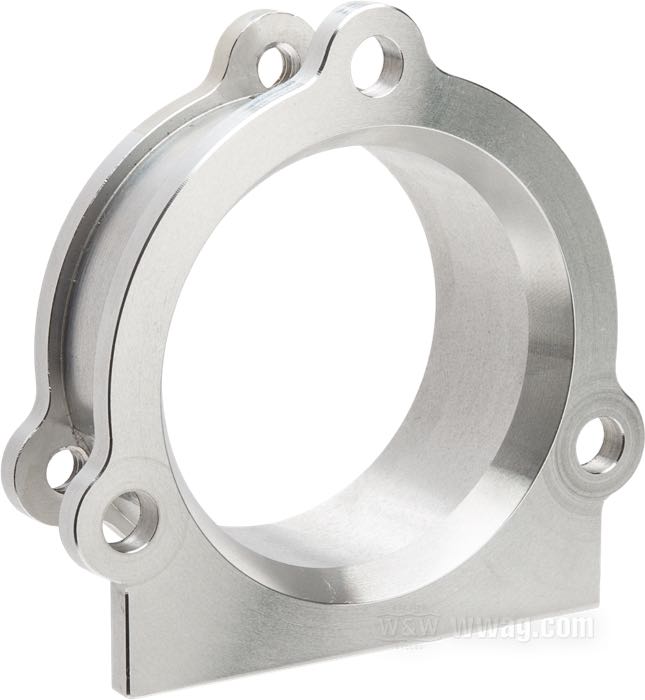 Adapter von Bates; für S&S Super E/G Vergaser; für ovale Luftfilter und andere Lufis mit Tillotson, Bendix oder Keihin (außer CV) Lochmuster; Billet-Aluminium, satiniert; Länge: 1”; Stärke: 25 mm; Spanien; Bruttogewicht: 50 g