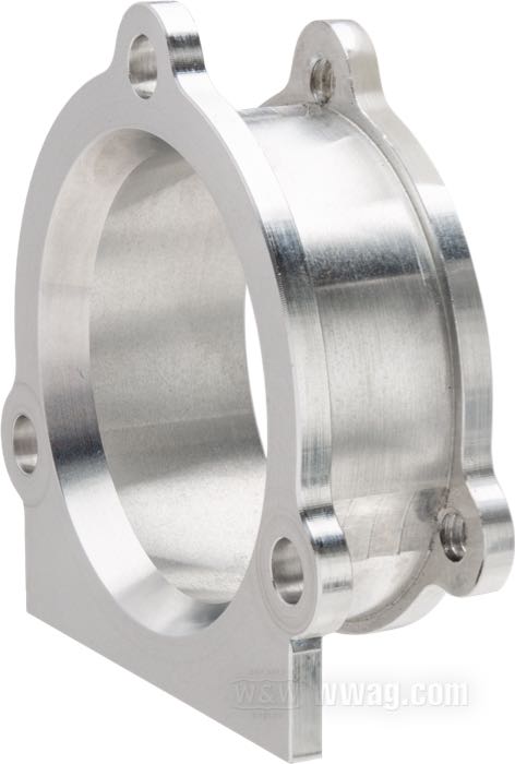 Adapter von Bates; für S&S Super E/G Vergaser; für ovale Luftfilter und andere Lufis mit Tillotson, Bendix oder Keihin (außer CV) Lochmuster; Billet-Aluminium, satiniert; Länge: 1”; Stärke: 25 mm; Spanien; Bruttogewicht: 50 g