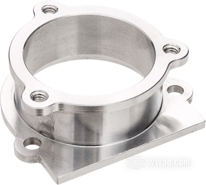 Adapter von Bates; für S&S Super E/G Vergaser; für ovale Luftfilter und andere Lufis mit Tillotson, Bendix oder Keihin (außer CV) Lochmuster; Billet-Aluminium, satiniert; Länge: 1”; Stärke: 25 mm; Spanien; Bruttogewicht: 50 g