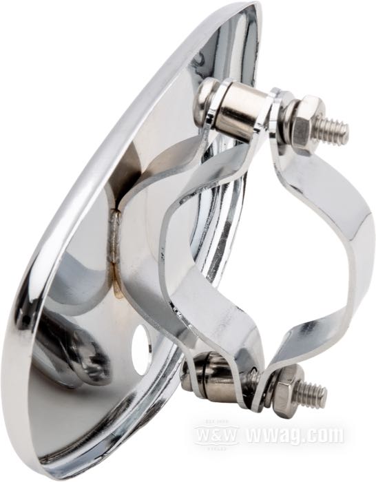Heat shield »Sportster« by IronheadChina; fits XLCH 1959-1965; copper, chrome-plated; length x width: 139 x 80 mm; with Clamps, screws and bushings; replaces OEM HD 65700-38; China; gross weight: 225 g