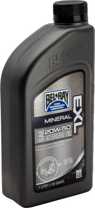 Oil »EXL« by Bel-Ray; 1 liter bottle; SAE 20W-50; usage: engine; composition: mineral; USA; gross weight: 960 g