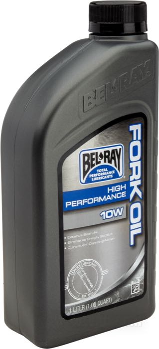 Huile de Bel-Ray; pour Fourche hydraulique; viscosité @40° C: 34.9 cSt; SAE 10W	; remplace OEM HD 62600025 et 62600098; USA; poids brut: 940 g
