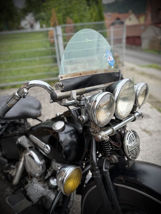 Parabrezza »Hanson Roll-Up«; acciaio / policarbonato / vinile, nero; peso lordo: 3.41 kg