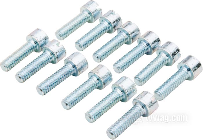 Bolt/screw kit; for Gear cover; fits Big Twin 1936-1969; steel, zinc plated, on aftermarket case; thread: 1/4”-20; gross weight: 138 g