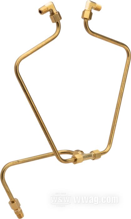 Oil lines by Old Stf; for Rocker housings; fits Shovelhead 1966-1984; brass; gross weight: 200 g