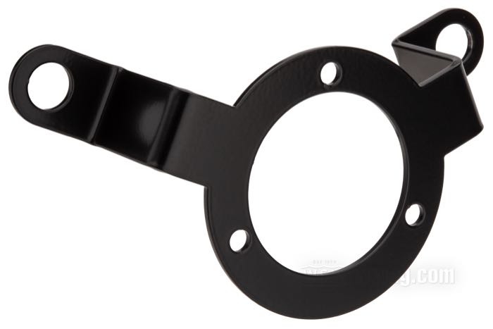 Halter von The GasBox; für Luftfilter; für S&S Super E/G Vergaser; passend für Evolution Big Twin 1991-1999; Stahl, schwarz, kunststoffbeschichtet; Tiefe: 41 mm; USA; Bruttogewicht: 169 g