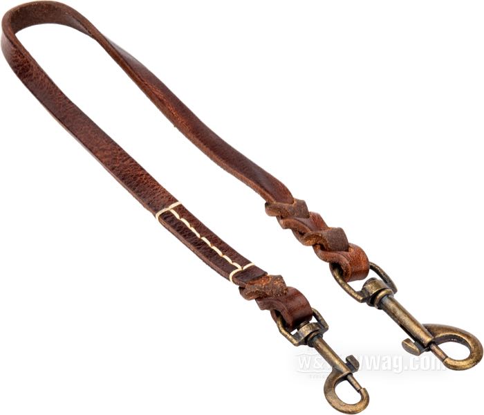 Schlüsselband von Pike Brothers; Messing / Rindleder, cognac; Länge: 49 cm; Bruttogewicht: 48 g