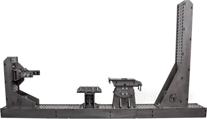 Frame jig »CT Newman« by CT Newman Engineering; fits Big Twin 4-speed frames; steel, bare; Spain, designed in the USA; gross weight: 150 kg