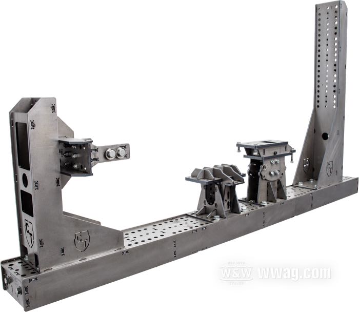 Frame jig »CT Newman« by CT Newman Engineering; fits Big Twin 4-speed frames; steel, bare; Spain, designed in the USA; gross weight: 150 kg