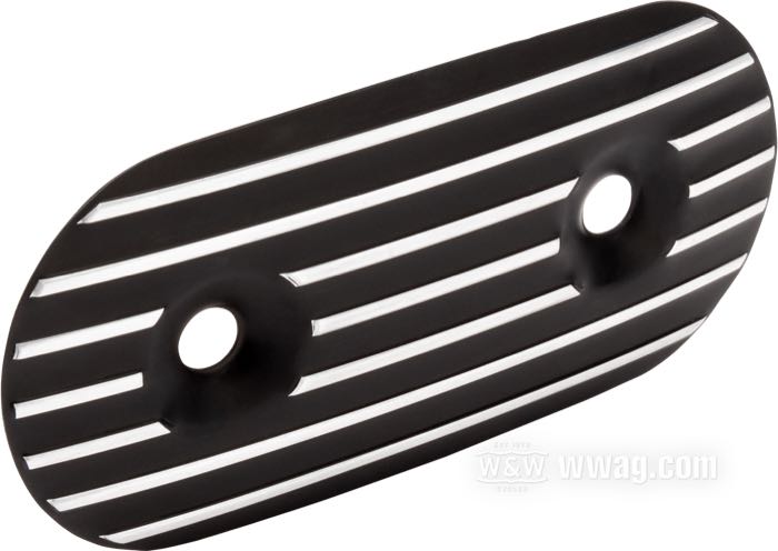 Luftfilterblende »gerippt«; für Original oval aircleaners with countersink mounting screws; Aluminium, aluminium / mattschwarz; ersetzt OEM HD 29205-69; China; Bruttogewicht: 150 g