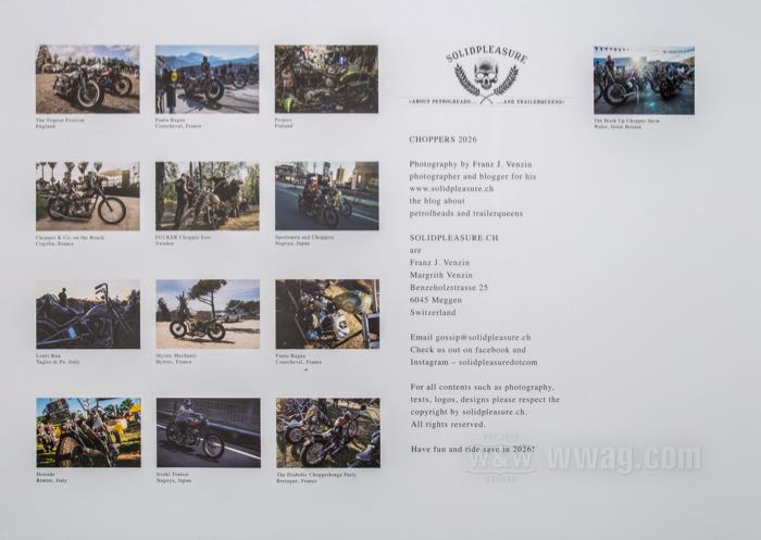 Calendrier »Choppers 2026«; papier; largeur x hauteur: 59 x 42 cm; reliure en spirale; coloré; poids brut: 1.23 kg