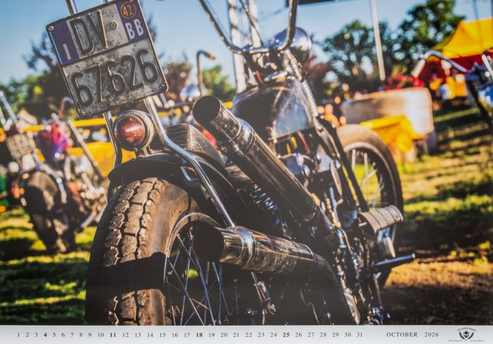 Calendrier »Choppers 2026«; papier; largeur x hauteur: 59 x 42 cm; reliure en spirale; coloré; poids brut: 1.23 kg