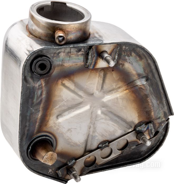 Serbatoio olio; atto per modelli K e Sportster 1952-1966; acciaio, nudo; vite spurgo: 1/2”-13 UNC; bocchettone: ID 2-1/4