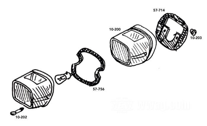 Replacement Parts for Taillights 1973-1999