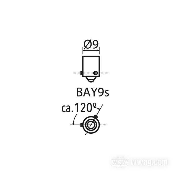Clignotant »Micro Bullet«; aluminium, chromé; Ø 27 mm; type ampoule: H21W; cabochon: ambre; filetage: M10; culot: BAY9s; homologué E11; poids brut: 130 g