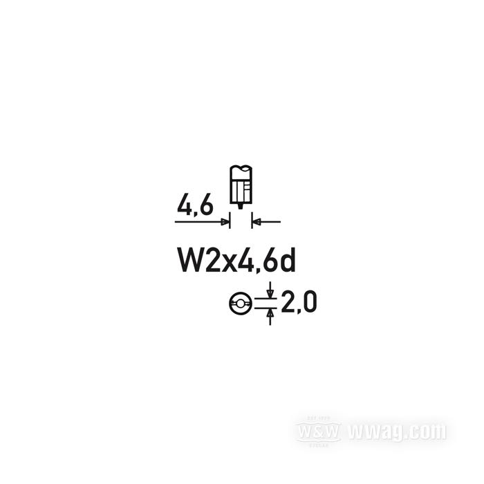 Bulb; glass / steel; bulb type: W1.2W; 12 V; 1.2 W; socket: W2x4,6d; replaces OEM HD 68024-94; gross weight: 1 g