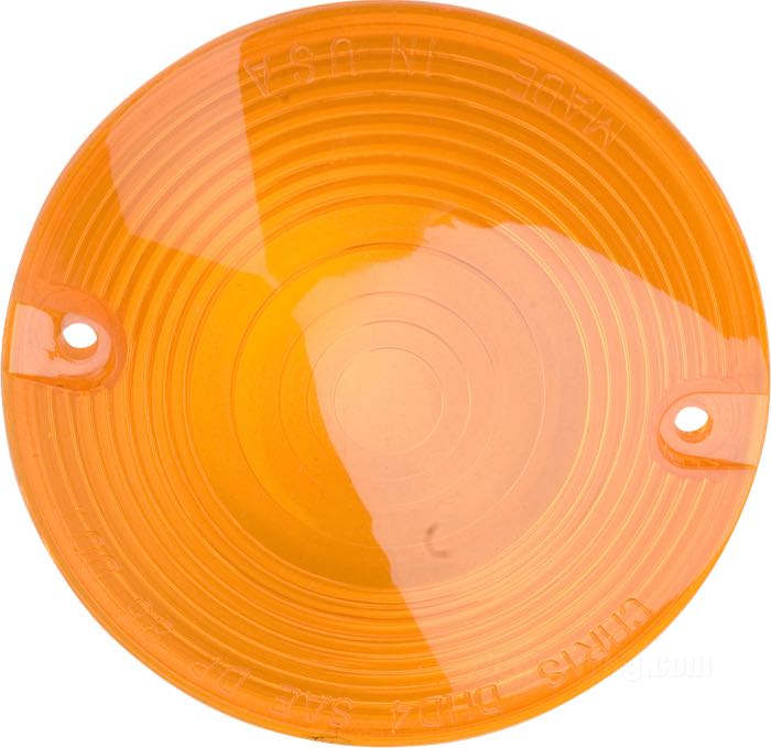 Lente de intermitente; para Intermitente; apropiado para FLT, FLHS, FLST 1986→; vidrio acrílico, ámbar; Ø 82.5 mm; reemplaza OEM HD 68440-86; homologado SAE DP 85 DOT; peso bruto: 20 g