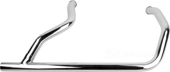 2-1 Auspuffkrümmer von Paughco; passend für Evolution Sportster 1986-2003; Stahl, verchromt, zweiteilig; Krümmerdurchmesser: 1-3/4”; 2-teilig; USA; Bruttogewicht: 2.92 kg