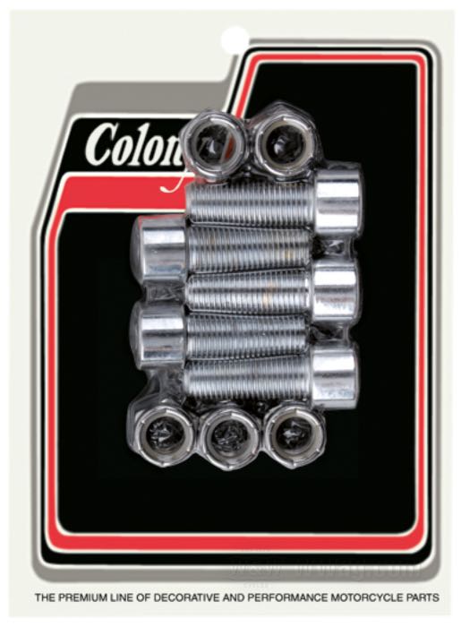 Kit boulonnerie de Colony; adaptable à divers modèles 1973→; acier; BTR; filetage: 7/16”-20; longueur: 1-1/4 ” (32 mm); USA; poids brut: 220 g