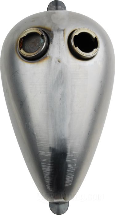 Gas tank »Teardrop«; steel; volume: 8.3 l; required gas cap: cam-style 1955-1982; required gas cap: 2 x vented; required petcock: 3/8” NPT and 1/4” NPT; gross weight: 3.21 kg