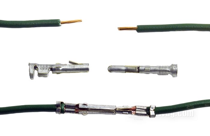 Cosse mâle; pour faisceaux OEM; adaptable à modèles 1971-1993; laiton, zingué; remplace OEM HD 72039-71A; Chine; poids brut: 1 g