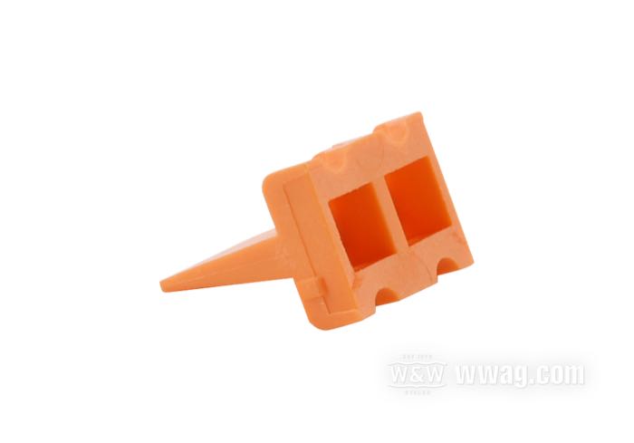 Frein de cosses »DTP« de Deutsch; pour Regulateur; adaptable à Softail 2001-2007 et Dyna 2006-2007; polyamide; 25 A; pour fils de: ~ 2.0 - 6.0 mm² (AWG 14-10); remplace OEM HD 72644-01; USA; poids brut: 10 g
