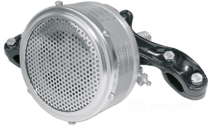Sirenenkit »Military Sterling 38R«; passend für 750er und V-Modelle 1931→; Stahl / Aluminiumguss, poliert; ersetzt OEM HD 11225-36; Bruttogewicht: 4.54 kg