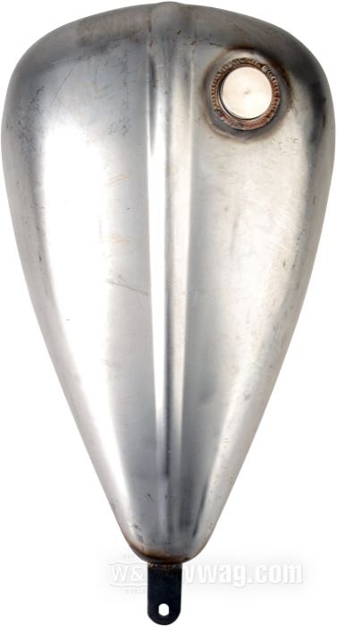 Gas tank »Bobber Style«; fits Softail 2000-2005 with carburetor; steel; volume: 8.9 l; with gas cap: pop-up; required petcock: M22 x 1; with mounting parts; gross weight: 7 kg