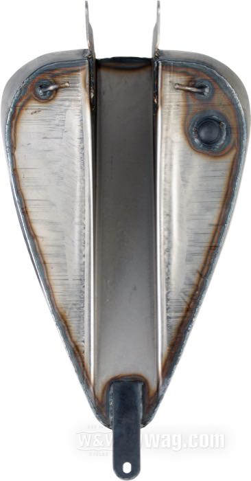 Gas tank »Bobber Style«; fits Softail 2000-2005 with carburetor; steel; volume: 8.9 l; with gas cap: pop-up; required petcock: M22 x 1; with mounting parts; gross weight: 7 kg