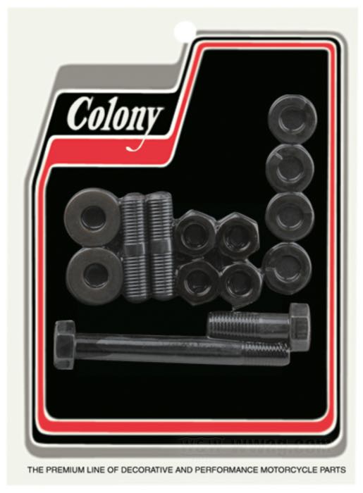 Mounting kit by Colony; for Gas tank; fits Big Twin 1937-1975; steel, parkerized; USA; gross weight: 110 g