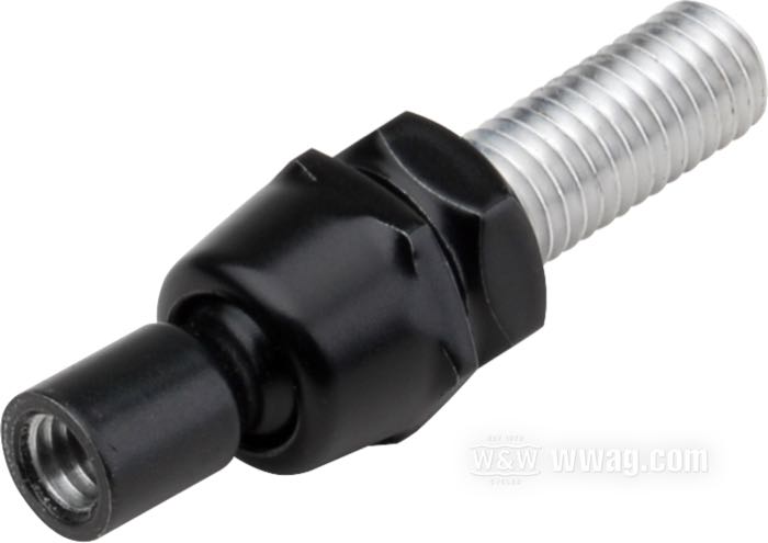 Haltebolzen von Kellermann; für micro 1000/LED/Rhombus; mit Kugelkopf; Aluminium, schwarz; Gewinde: M8; Bruttogewicht: 10 g
