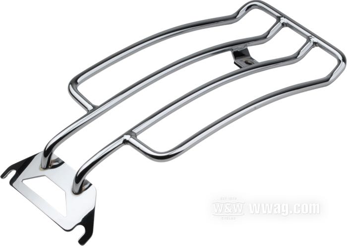 Gepäckträger »Solo«; passend für Road King FLHR 1997-2005; Stahl, verchromt; Abstand der Montagebohrungen: 26 cm; Bruttogewicht: 1.15 kg