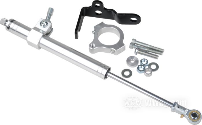 Steering damper by Daytona; fits Sportster 2007-2020; aluminum, satin finish; gross weight: 760 g