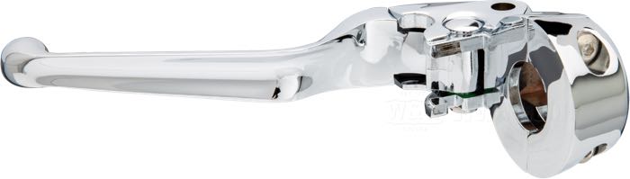 Hand clutch control; for models 1996→ (XL→2003); cast aluminum, chrome-plated; gross weight: 410 g