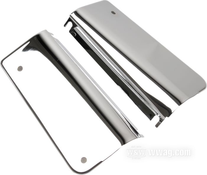 Coperchi; per Forcella idraulica; atto per FLST 1986-2008; acciaio, cromato; rimpiazza OEM HD 67808-86, 67816-86 e 67820-86; peso lordo: 1.14 kg