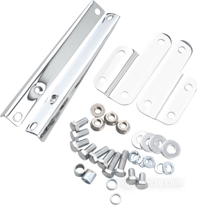 Kit di montaggio di National Cycle; per forcelle 41 mm; atto per FL(H) 1949-1984, FLHS 1987-1993; per parabrezze (Beaded) Touring; acciaio; U.S.A.; peso lordo: 600 g