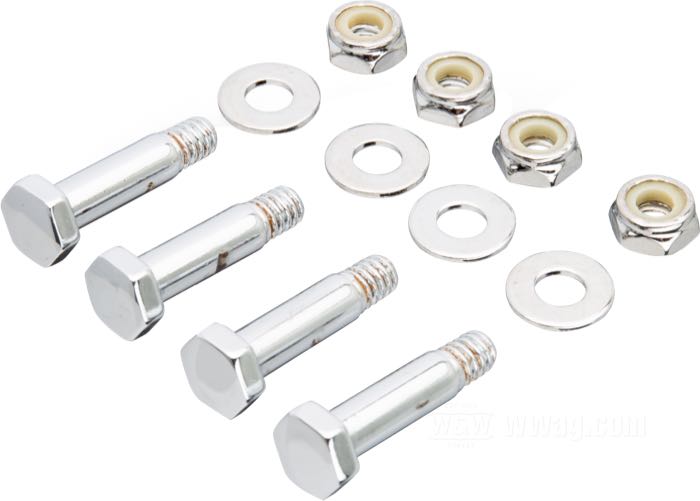 Halteschraubensatz von Colony; für Trittbretter 1982→ (Softail →2017); Stahl, verchromt; ersetzt OEM HD 50635-82A; USA; Bruttogewicht: 60 g