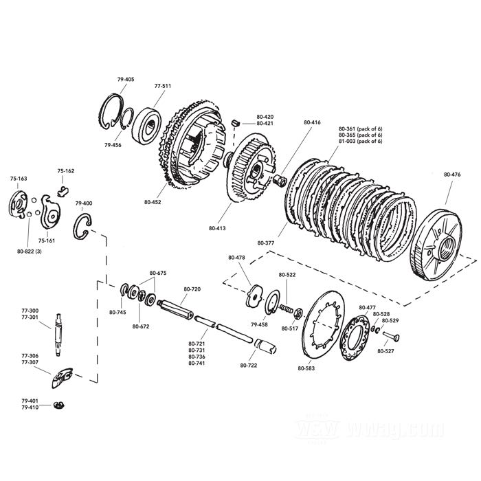 Woodruff key; for Clutch hub; fits all models 1916-1984 (exc. Sportster); steel; L x W x H: 15.9 x 4.8 x 5.95 mm; replaces OEM HD 37523-15A; gross weight: 3 g