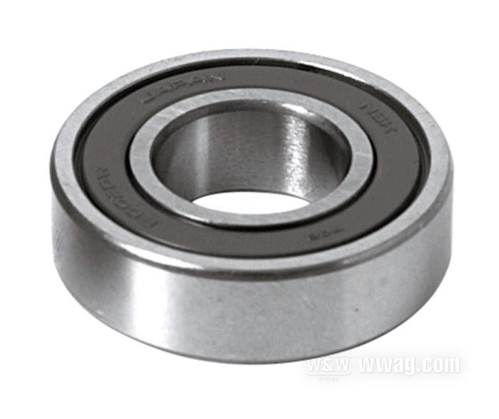 Ball bearing; for Starter motor; for starter armature drive gear end; fits Big Twin 1989-2010, Sportster 1981-2009; steel; tolerance class: ABEC 1; ID x OD: 15 x 32 mm, 9 mm thick; replaces OEM HD 8871, and 8877; gross weight: 30 g