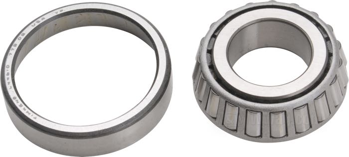 Kegelrollenlager von Timken; für Steuerkopf; passend für Sportster 1978-1981; Stahl, Höhe Lagerschale außen: 10.65 mm, Höhe Lagerschale innen: 14.8 mm; Toleranzklasse: RBEC 1; ID x AD: 23.75 x 50.3 mm; ersetzt OEM HD 45586-78; USA; Bruttogewicht: 100 g