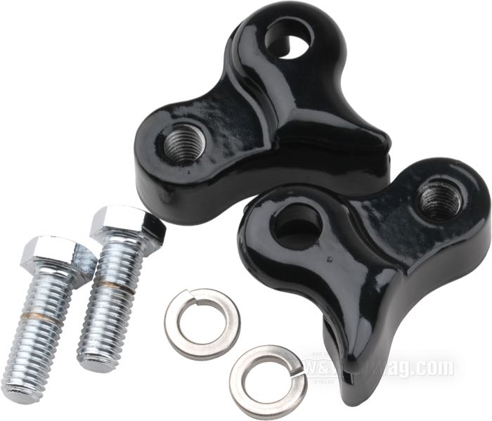 Kit d'abbassamento di Burly Brand; atto per Touring 2002-2008 (ecc. FLHX e FLHR 2007); acciaio, nero, rivestito a polvere; con viti, istruzioni di montaggio; peso lordo: 860 g