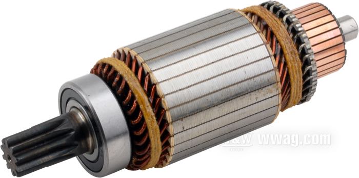 Inducido; para motor de arranque tipo Hitachi; apropiado para FX/FXST 1974-1986, FLH 1982-1984, Softail 1984-1988; reemplaza OEM HD 31580-73; peso bruto: 1.27 kg